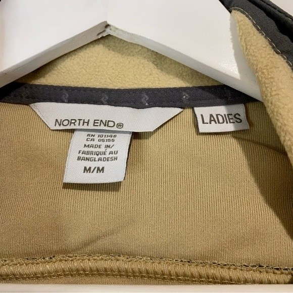North End Women’s Casual Fleece Zip Up Jacket Stone Graphite Size Medium NWT - Picture 4 of 8